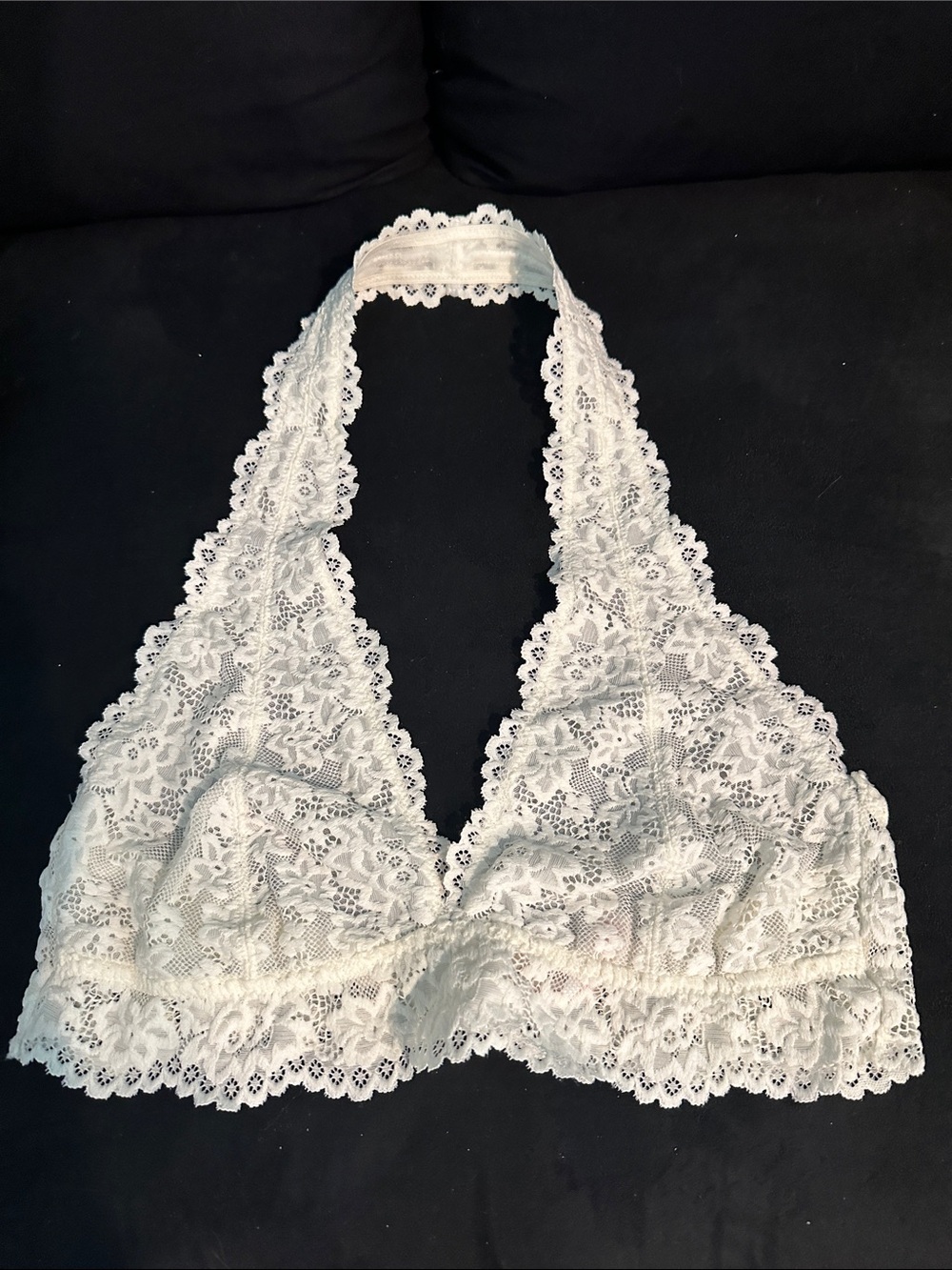 Xhilaration White Lace Halter Bralette